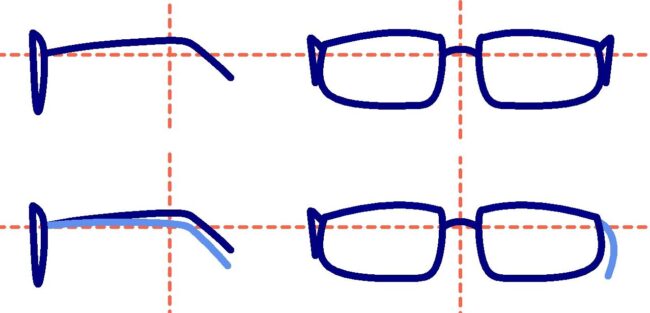 メガネ　正面と側面 e1678885331402